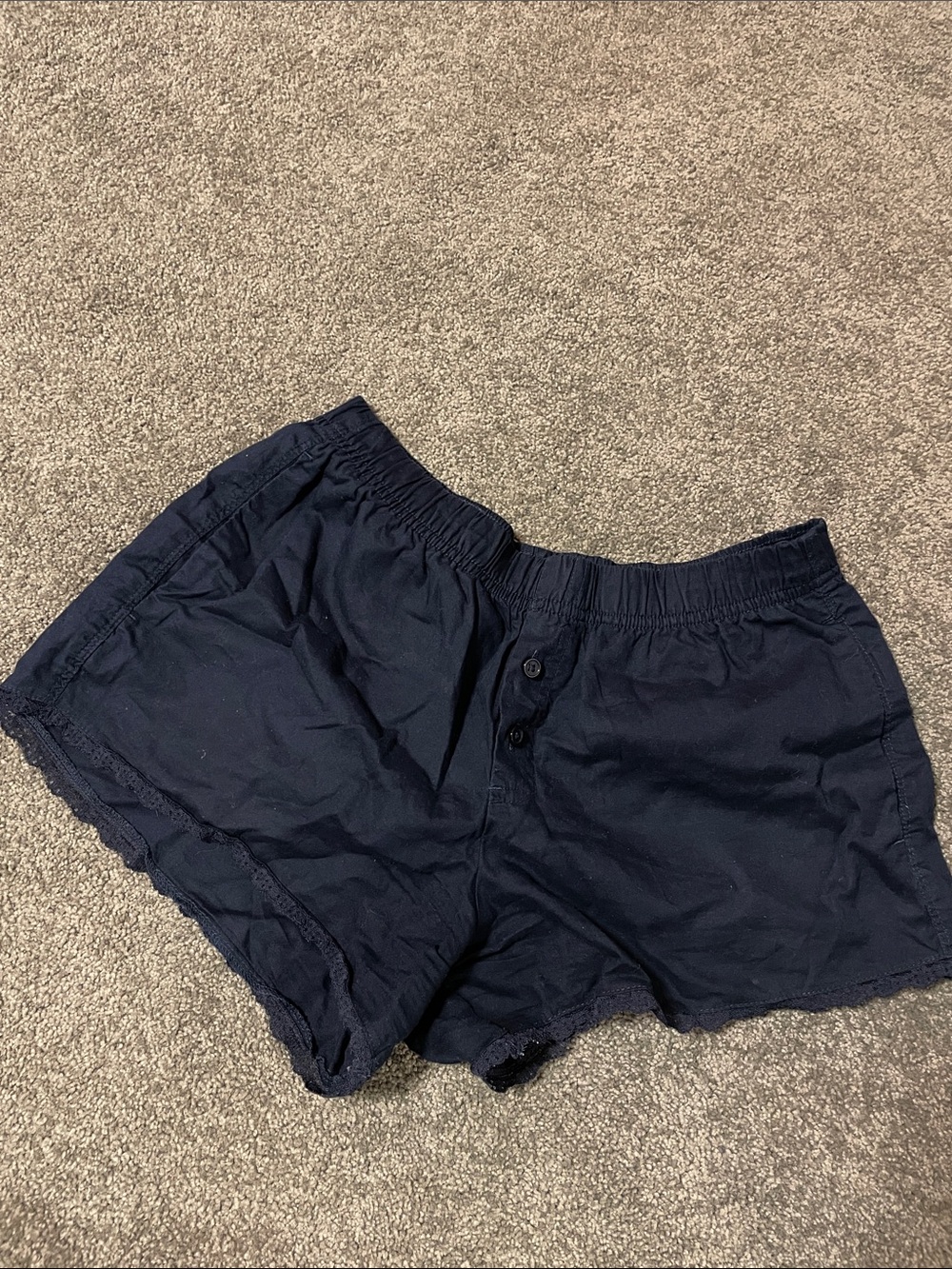 Hollister cotton S Navy Elastic Waist Casual Shorts
